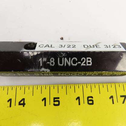 Alameda 1"-8 UNC-2B Thread Plug Gage GO PD 0.9188 NOGO PD 0.9276