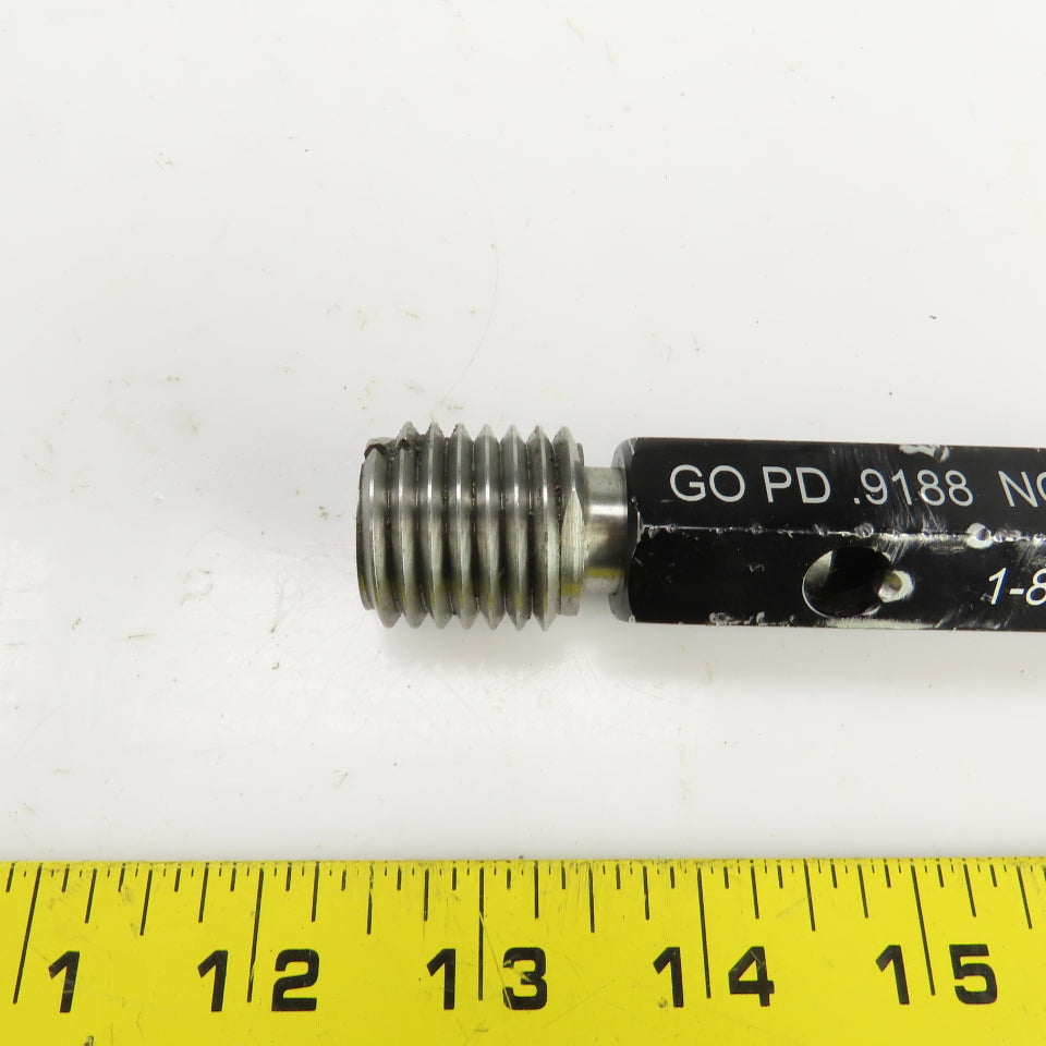 Alameda 1"-8 UNC-2B Thread Plug Gage GO PD 0.9188 NOGO PD 0.9276