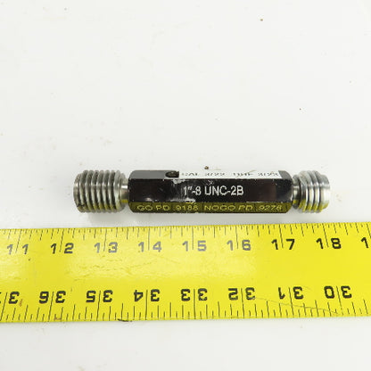 Alameda 1"-8 UNC-2B Thread Plug Gage GO PD 0.9188 NOGO PD 0.9276
