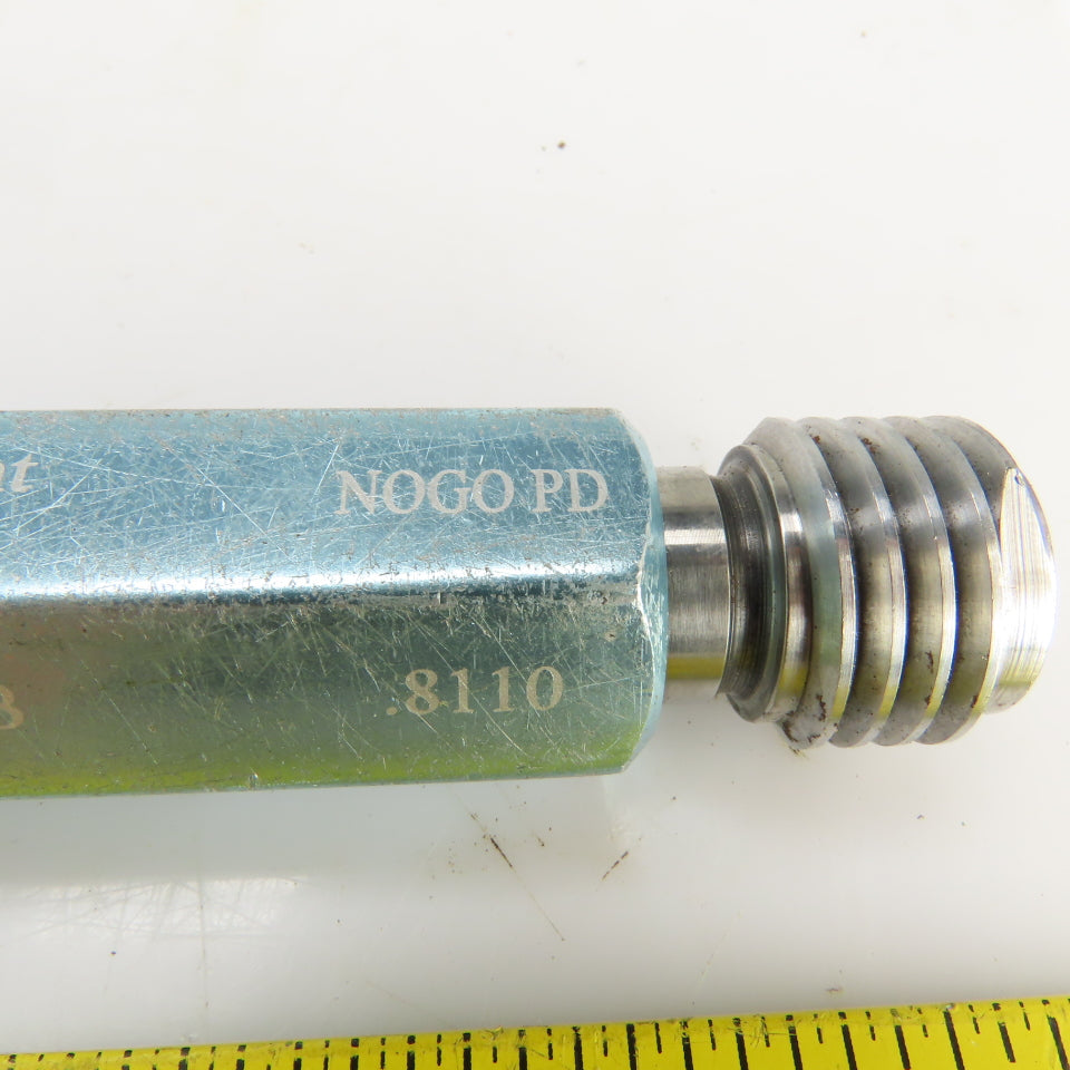 Vermont Gage 7/8"-9 UNC-2B Thread Plug Gage GO PD 0.8028 NOGO PD 0.8110