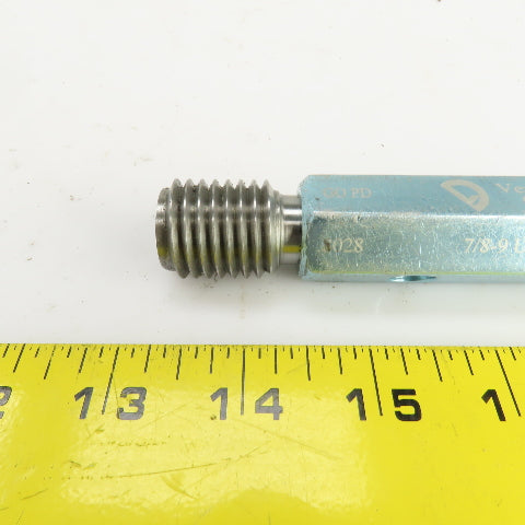 Vermont Gage 7/8"-9 UNC-2B Thread Plug Gage GO PD 0.8028 NOGO PD 0.8110