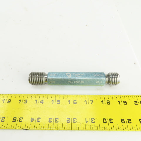Vermont Gage 7/8"-9 UNC-2B Thread Plug Gage GO PD 0.8028 NOGO PD 0.8110