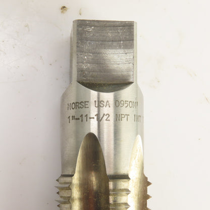 Morse 1"-11-1/2 NPT INT THD Straight 5 Flute Pipe Tap 3-3/4" OAL 7/8" Shank USA