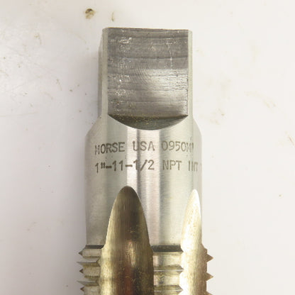 Morse 1"-11-1/2 NPT INT THD Straight 5 Flute Pipe Tap 3-3/4" OAL 7/8" Shank USA