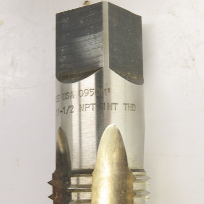 Morse 1"-11-1/2 NPT INT THD Straight 5 Flute Pipe Tap 3-3/4" OAL 7/8" Shank USA