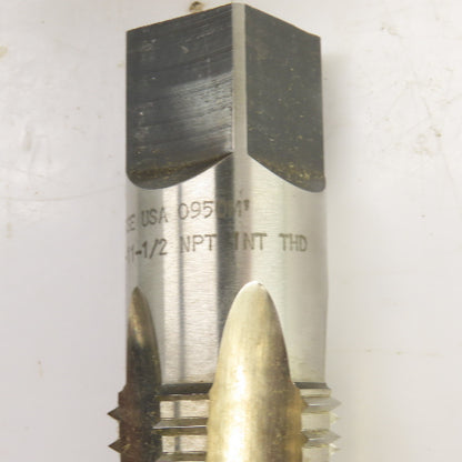 Morse 1"-11-1/2 NPT INT THD Straight 5 Flute Pipe Tap 3-3/4" OAL 7/8" Shank USA