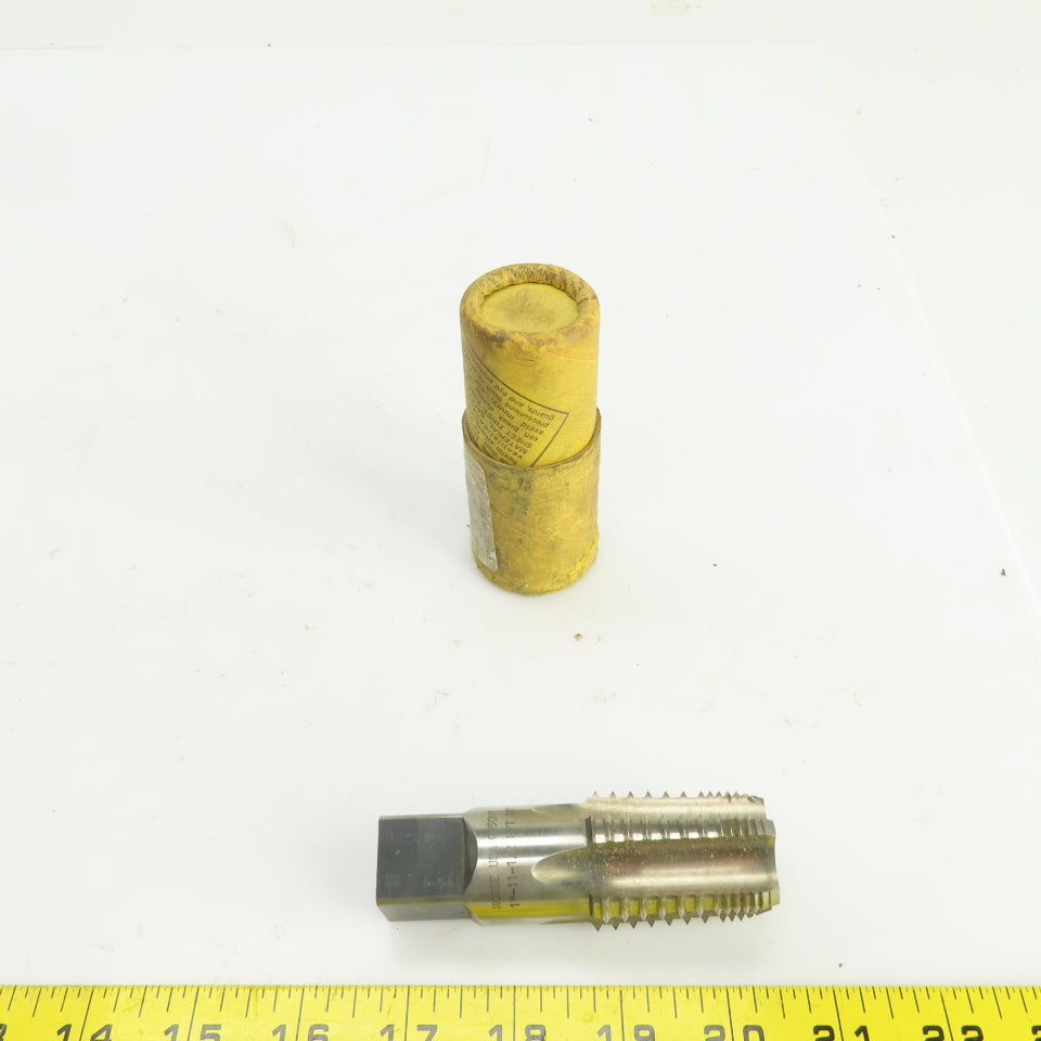 Morse 1"-11-1/2 NPT INT THD Straight 5 Flute Pipe Tap 3-3/4" OAL 7/8" Shank USA