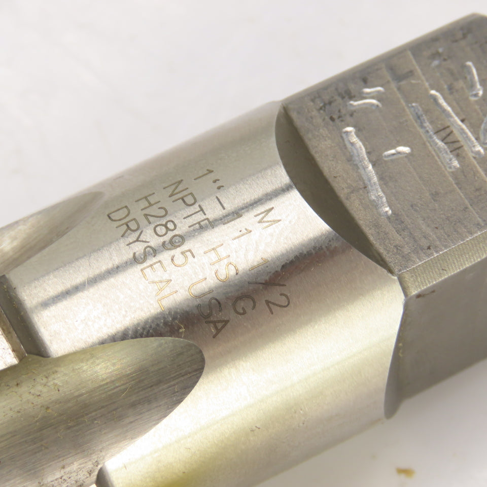 H2895 1"-11-1/2 NPTF HS G Straight 5 Flute Pipe Tap 3-3/4" OAL 7/8" Shank USA