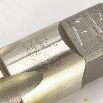 H2895 1"-11-1/2 NPTF HS G Straight 5 Flute Pipe Tap 3-3/4" OAL 7/8" Shank USA