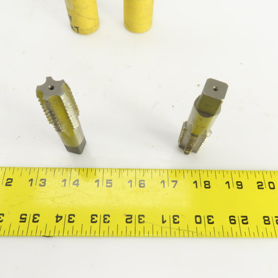 Morse 1/2"-14 NPTF HS G Straight 5 Flute Pipe Tap 3-1/8" OAL 9/16" Shank Lot/2