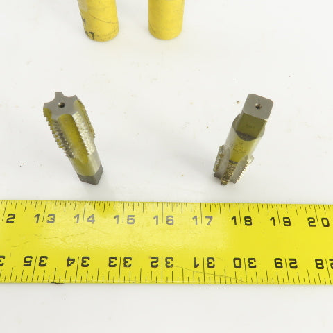 Morse 1/2"-14 NPTF HS G Straight 5 Flute Pipe Tap 3-1/8" OAL 9/16" Shank Lot/2