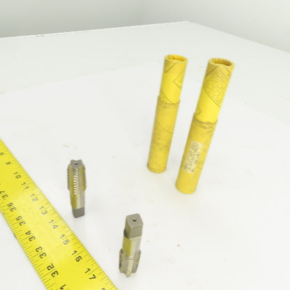 Morse 1/2"-14 NPTF HS G Straight 5 Flute Pipe Tap 3-1/8" OAL 9/16" Shank Lot/2