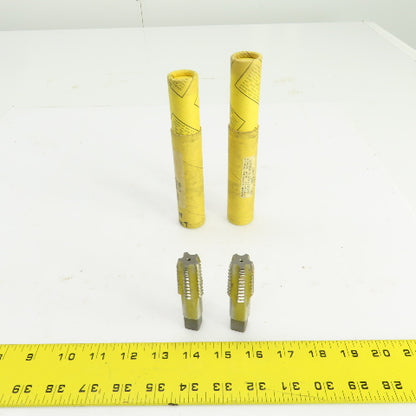 Morse 1/2"-14 NPTF HS G Straight 5 Flute Pipe Tap 3-1/8" OAL 9/16" Shank Lot/2