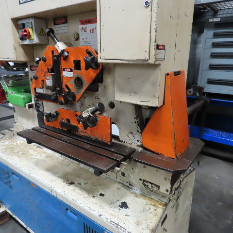 Mubea HIW750 82 Ton Dual Station Iron Worker 10Hp 480V Roller Table & Tooling
