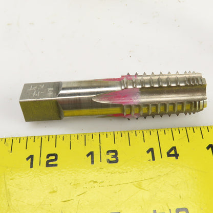 Morse 1/2"-14 NPT HSS Straight 5 Flute Pipe Tap 3-1/8" OAL 9/16" Shank Lot/2 USA