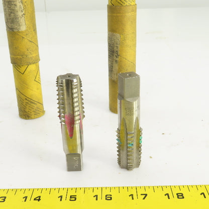 Morse 1/2"-14 NPT HSS Straight 5 Flute Pipe Tap 3-1/8" OAL 9/16" Shank Lot/2 USA