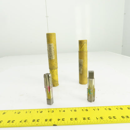 Morse 1/2"-14 NPT HSS Straight 5 Flute Pipe Tap 3-1/8" OAL 9/16" Shank Lot/2 USA