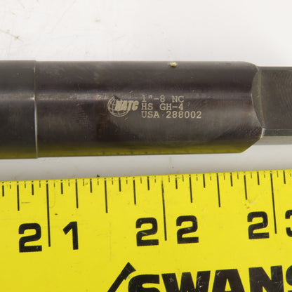 NATC 1"-8 NC HS GH-4 Straight 4 Flute Plug Tap 10" OAL 5/8" Shank USA