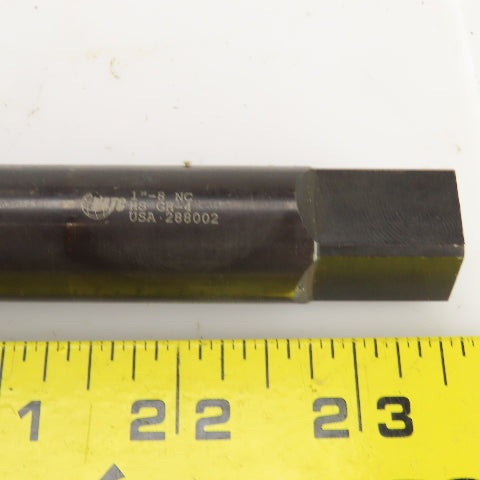 NATC 1"-8 NC HS GH-4 Straight 4 Flute Plug Tap 10" OAL 5/8" Shank USA
