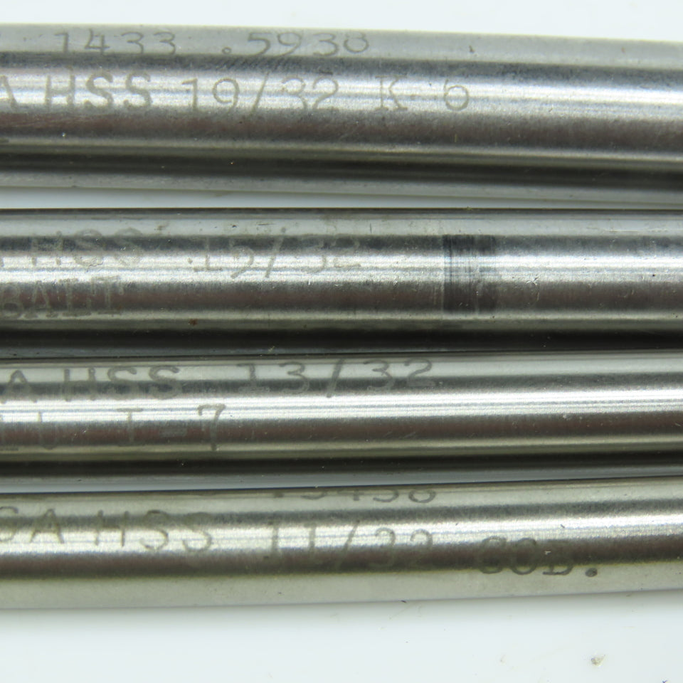 Yankee 11/32", 13/32", 15/32" 19/32" Chucking Reamer Lot of 4