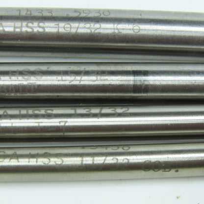 Yankee 11/32", 13/32", 15/32" 19/32" Chucking Reamer Lot of 4