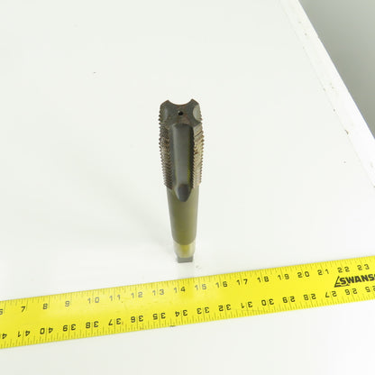 North American 1-1/4"-7 NC HS GH-4 Straight 4 Flute Plug Tap 10" OAL 3/4" Shank