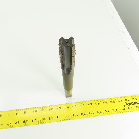 North American 1-1/4"-7 NC HS GH-4 Straight 4 Flute Plug Tap 10" OAL 3/4" Shank