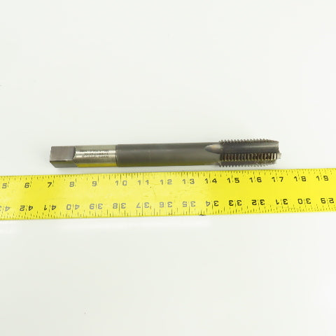 North American 1-1/4"-7 NC HS GH-4 Straight 4 Flute Plug Tap 10" OAL 3/4" Shank