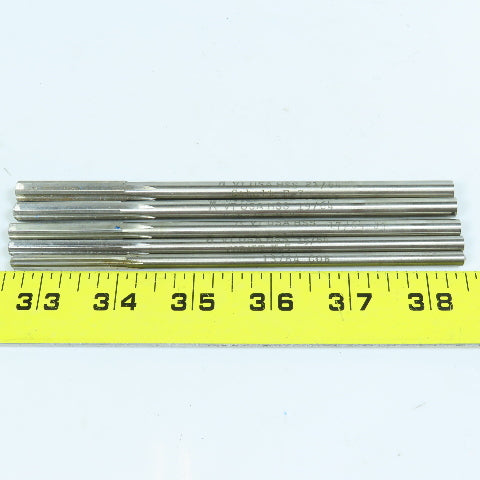 Yankee 13/64", 15/64", 17/64", 19/64", 21/64" Chucking Reamer 6 Flute Lot of 5