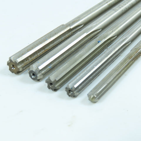 Yankee 13/64", 15/64", 17/64", 19/64", 21/64" Chucking Reamer 6 Flute Lot of 5