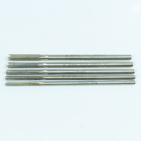Yankee 13/64", 15/64", 17/64", 19/64", 21/64" Chucking Reamer 6 Flute Lot of 5