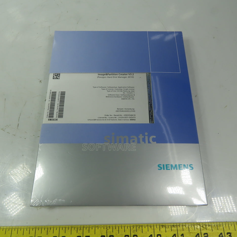 Siemens 6ES7648-6AA03-2YAD Simatic Image & Partition Simatic Software