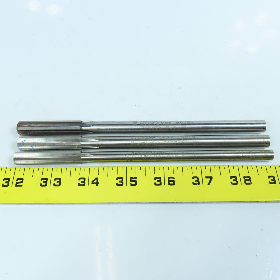 Yankee 25/64", 27/64", 29/64" Chucking Reamer 6 Flute Lot of 3
