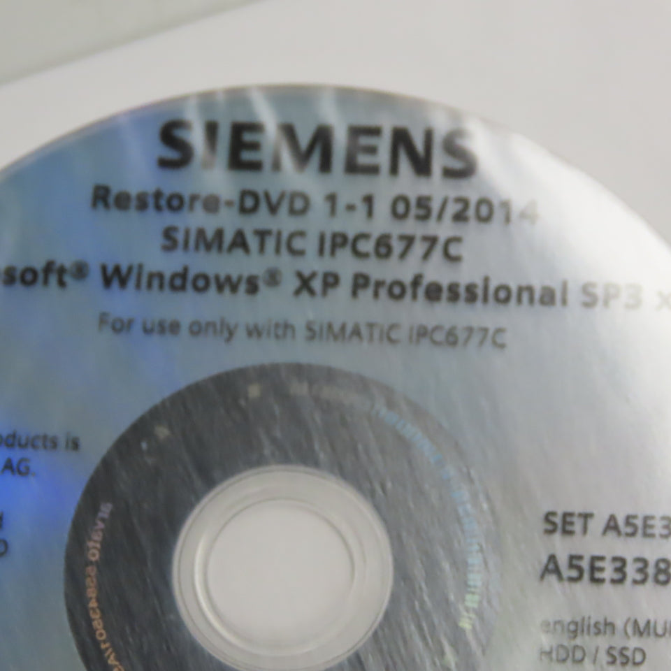 Siemens Simatic IPC677C Restore-DVD 1-1 05/2014 For Windows XP Professional
