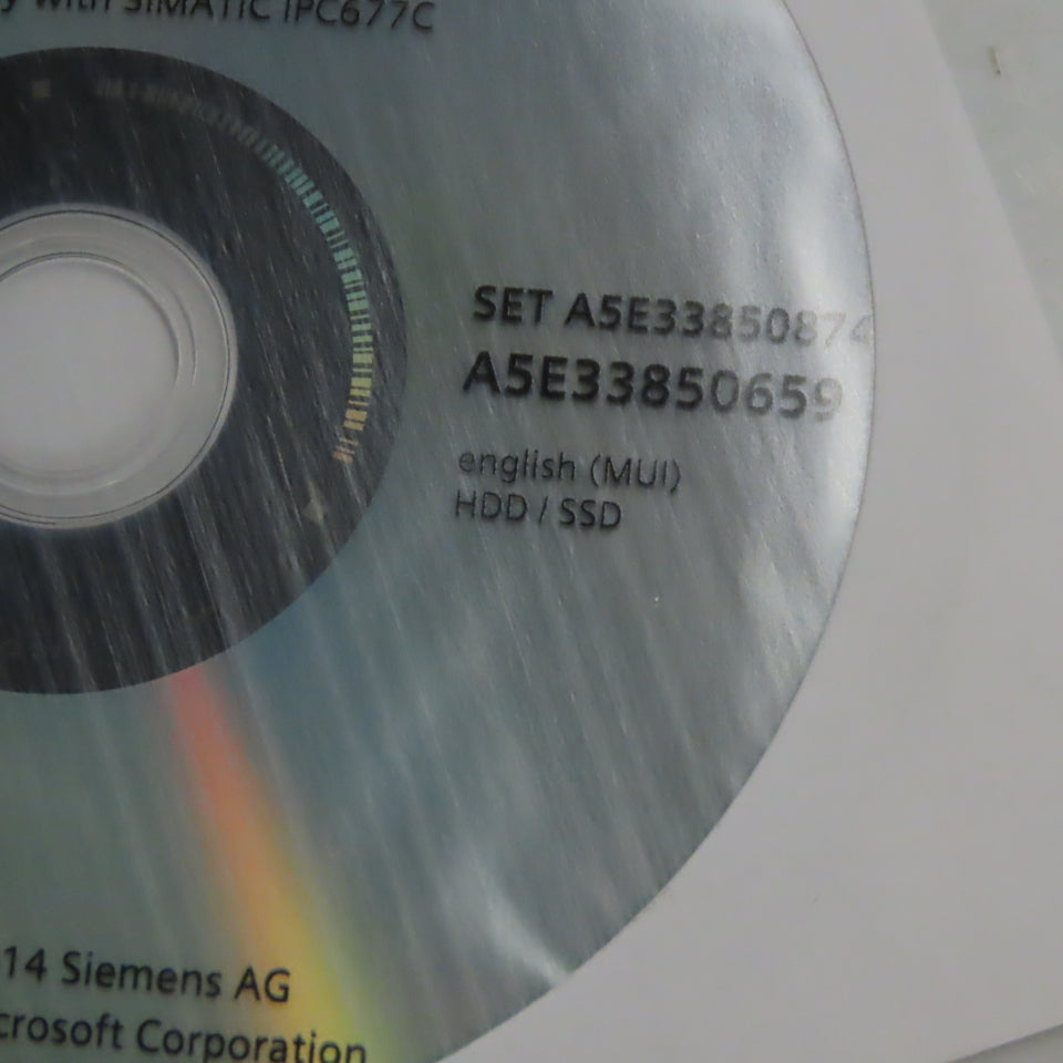 Siemens Simatic IPC677C Restore-DVD 1-1 05/2014 For Windows XP Professional