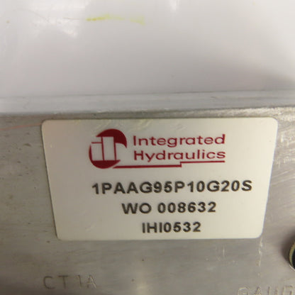 Vickers 1PAAG95P10G20S IH10532 Hydraulic Valve Block W/1DR2P20S Cartridge Valve