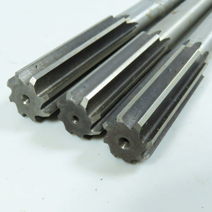 Yankee 21/32", 11/16", 23/32" Chucking Reamer 8 Flute Lot of 3