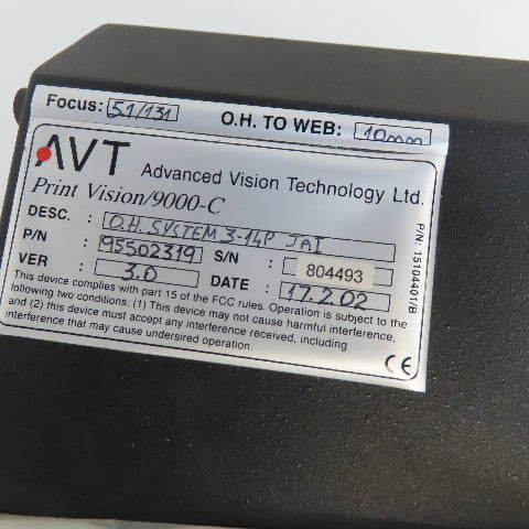 Advanced Vision Technology Optical Housing System 3-14P JAI Camera Enclosure