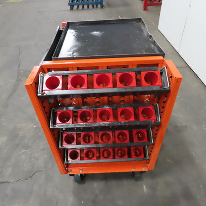 Susta ISO 50 Tapered Tooling Storage Mobile Cart 4 Drawer 20 Spot Holder