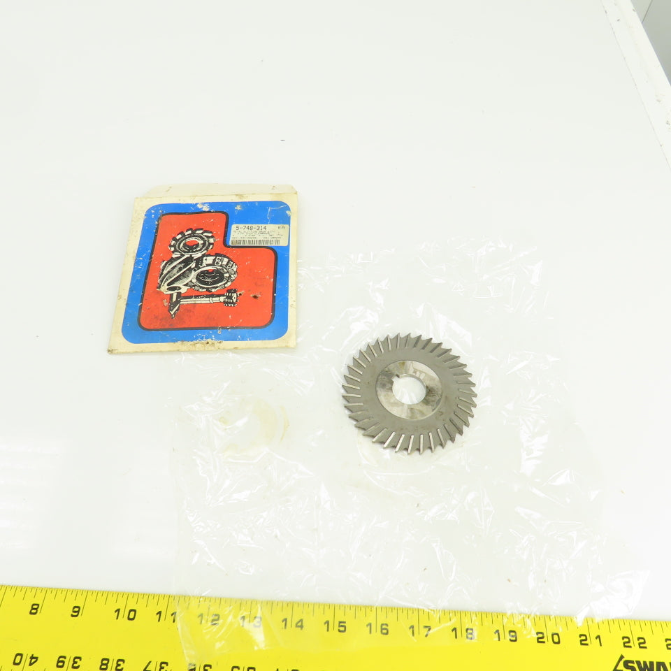 TMX 5-748-314 36 Tooth HSS Metal Slitting Saw Plain Tooth 4"OD x 5/32" 1" Arbor