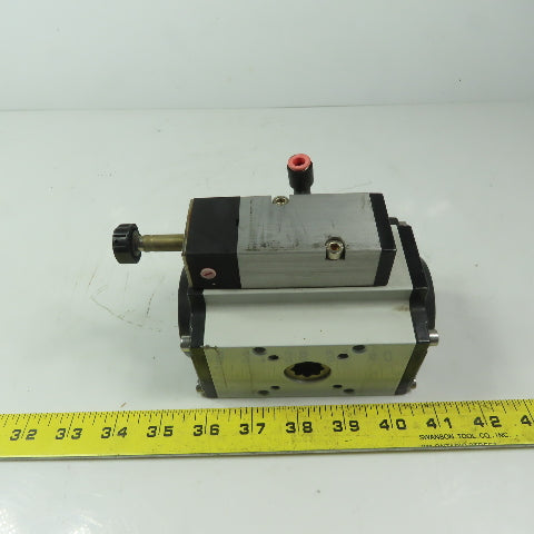 Pneumatic Actuator 90° Rotation 1/4" FNPTW/Direct Mount Solenoid Valve