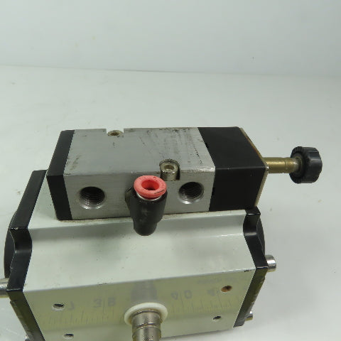 Pneumatic Actuator 90° Rotation 1/4" FNPTW/Direct Mount Solenoid Valve