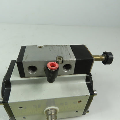 Pneumatic Actuator 90° Rotation 1/4" FNPTW/Direct Mount Solenoid Valve