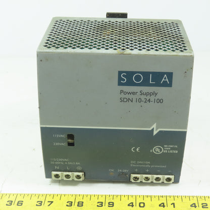 Sola 20-24-100 Power Supply 115/230V Input 24VDC 10A Output