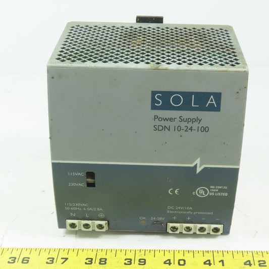 Sola 20-24-100 Power Supply 115/230V Input 24VDC 10A Output