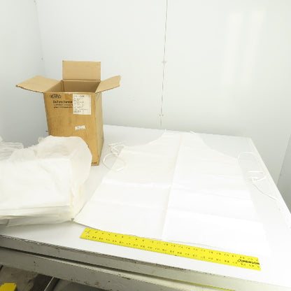 DuPont TYCHEM SL Universal Size White Chemical Protective Aprons Lot Of 30