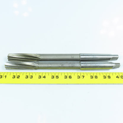 Cleveland 5/8", 11/16" Chucking Reamer Spiral 8 Flute Morse Taper #2 Shank Lot/2