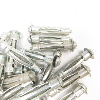 1/4" Hollow Wall Anchor Screw 2" Long Slotted Flat Head Drive Lot Of 50