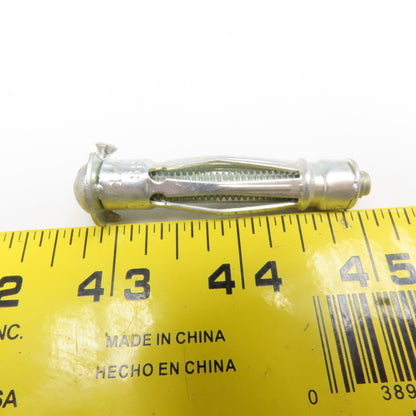 1/4" Hollow Wall Anchor Screw 2" Long Slotted Flat Head Drive Lot Of 50