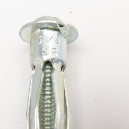1/4" Hollow Wall Anchor Screw 2" Long Slotted Flat Head Drive Lot Of 50